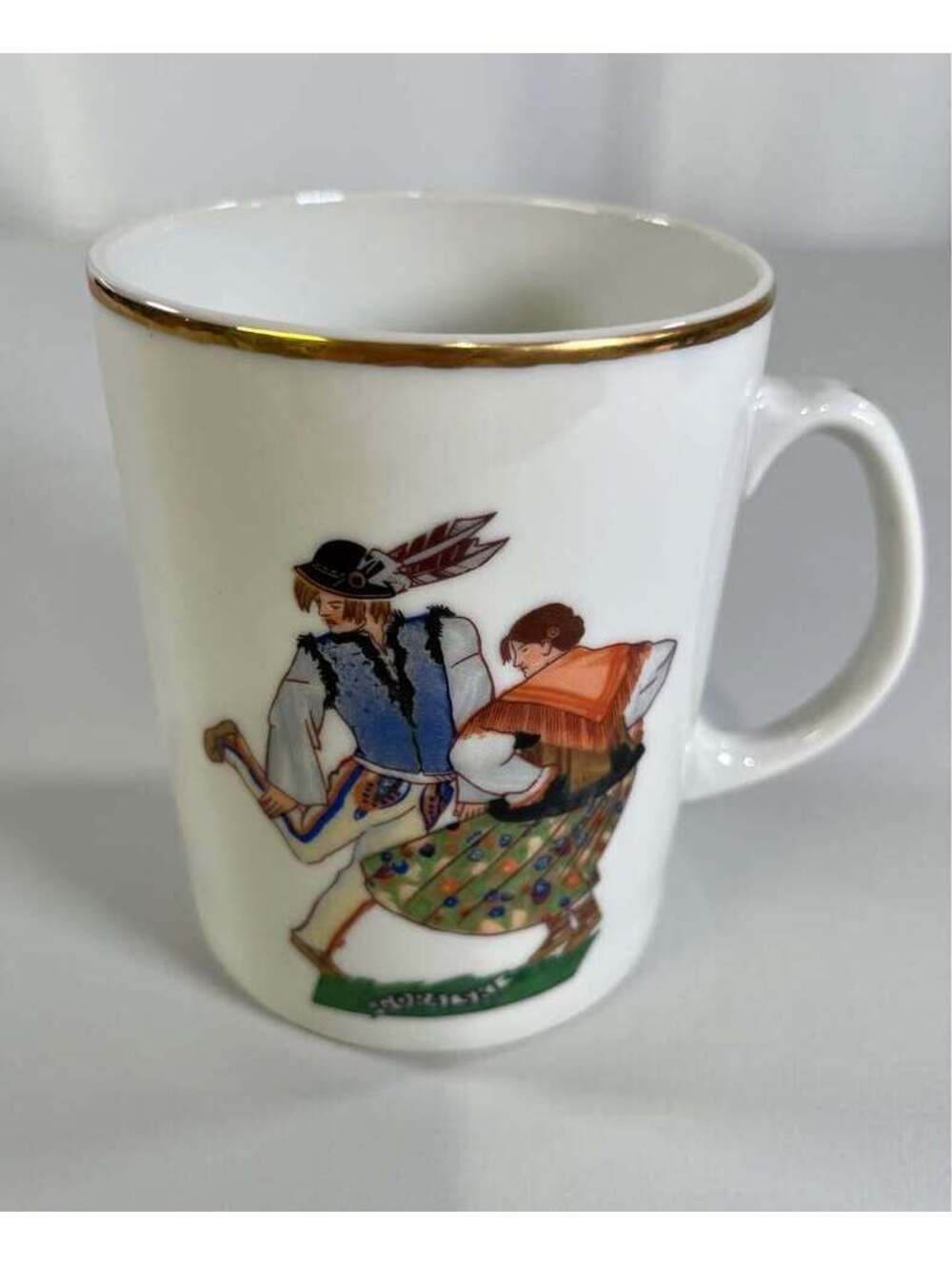 Karolina Poland Góralskie Folk Art Porcelain Mug